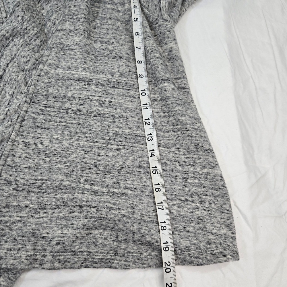 Theory Womens S Gray Shirfa Surfside Cotton Open Front Hooded Cardigan Sweater - Picture 8 of 10